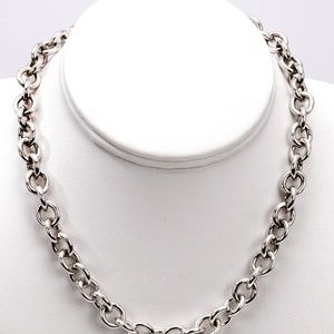 Tiffany Chain Link Necklace with Heart pendant